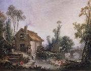 Francois Boucher, Landscape with a Watermill